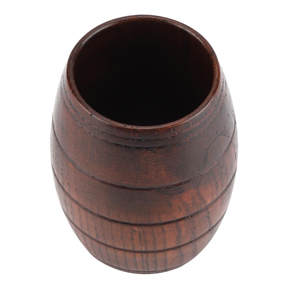 Натуральная деревянная пивная кружка ретро большой емкости для чая, молока, сока, классическая деревянная кружка для питья