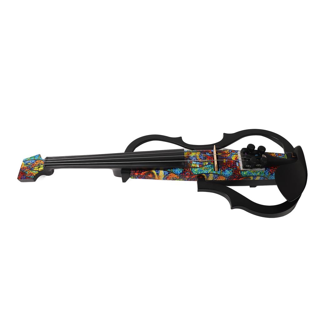 Безголосая Электрическая Скрипка Корпус из Углеволокна ABS Края Бесшумная Электрическая Скрипка для Практики Выступлений Разноцветная