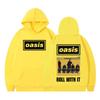 OASIS Live 25 Tour Винтажные Худи Мужская Мода Хип-хоп Оверсайз Спортивный Костюм Готика Панк Высокое Качество Пуловер Уличная Одежда