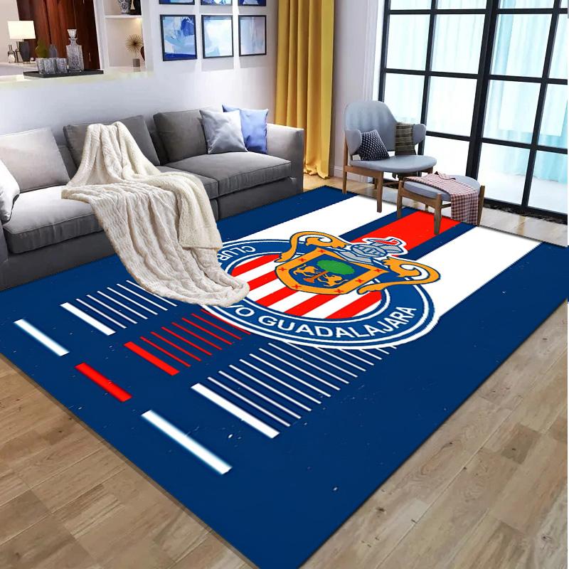 Club Deportivo Guadalajara Pattern Rug, Indoor/Outdoor Mat, for Picnic, Gameroom, Bedroom, Office, Living Room, Home Decor Carpet, Birthday Gift