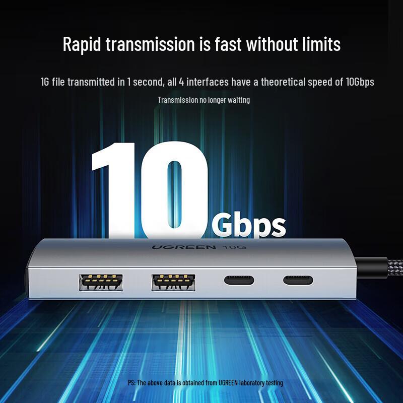 Ugreen USB 3.2 Type-C на 4-портовый USB 2.0 концентратор данных