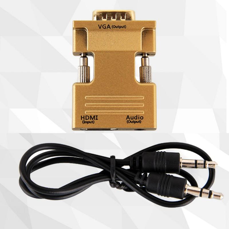 HDMI-compatible Female To VGA Male Converter With Audio Adapter Support 1080P Signal Output Convertor
