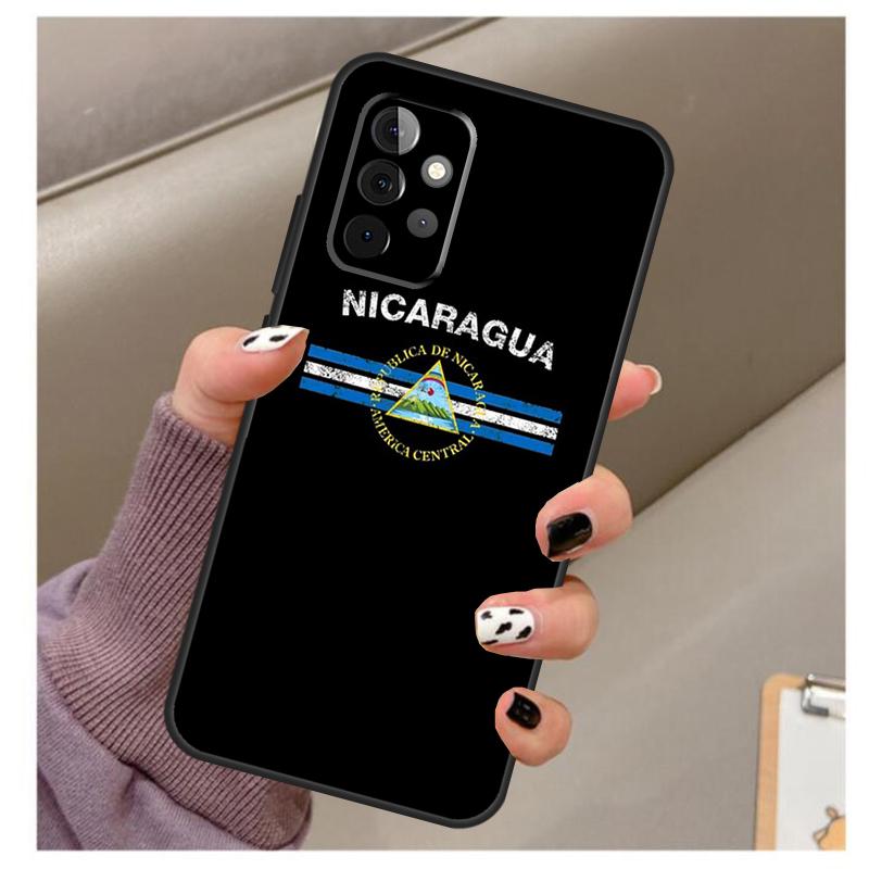 Чехол-флаг Никарагуа для Samsung Galaxy A13 A33 A53 A73 A14 A24 A34 A54 A72 A52 A32 A22 A12 A51 A71 A15 A25