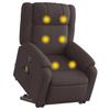 VidaXL Fauteuil inclinable de massage Marron foncé Tissu 3205219