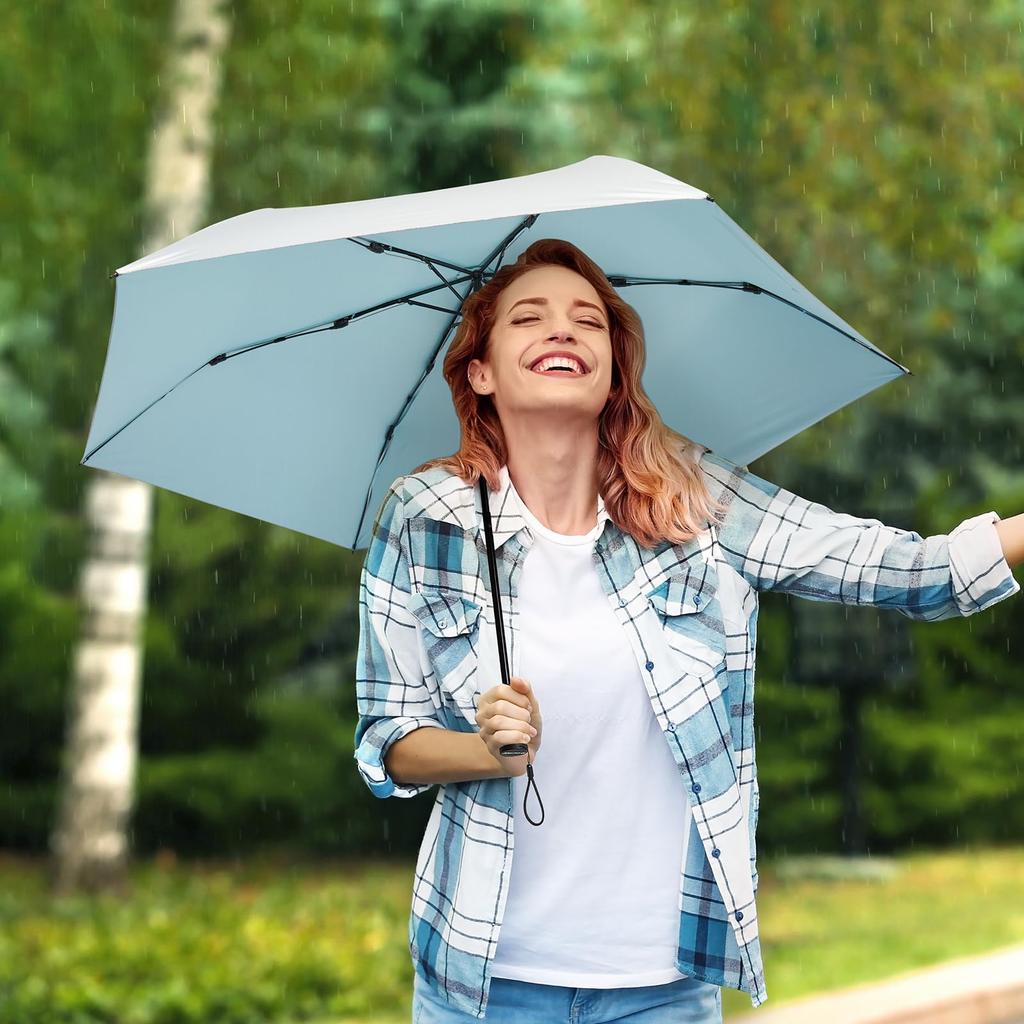 G4Free Travel UPF UV Carbon Mini Parasol Umbrella, Compact, Ultra-Lightweight 115g, 50+ Protection, Fiber, Ultra-Slim, Small,