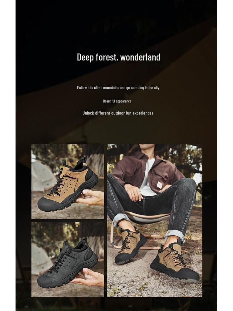 Мужские повседневные нескользящие походные ботинки для активного отдыха 2024 года, мягкая подошва, большой размер 46