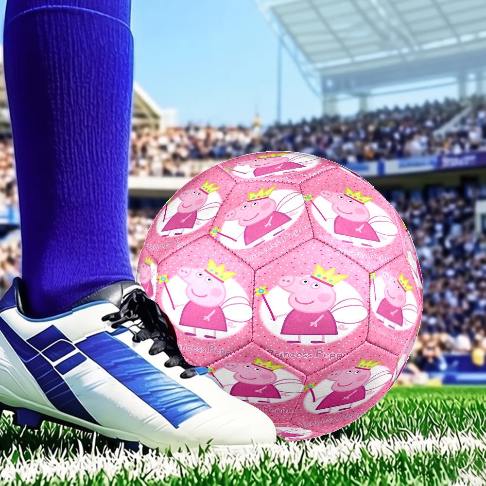 Princess Peppa Soccer Ball Size 5 Soccer Ball, Machine-stitched, Durable, Suitable for Training and Matches Fan Gift