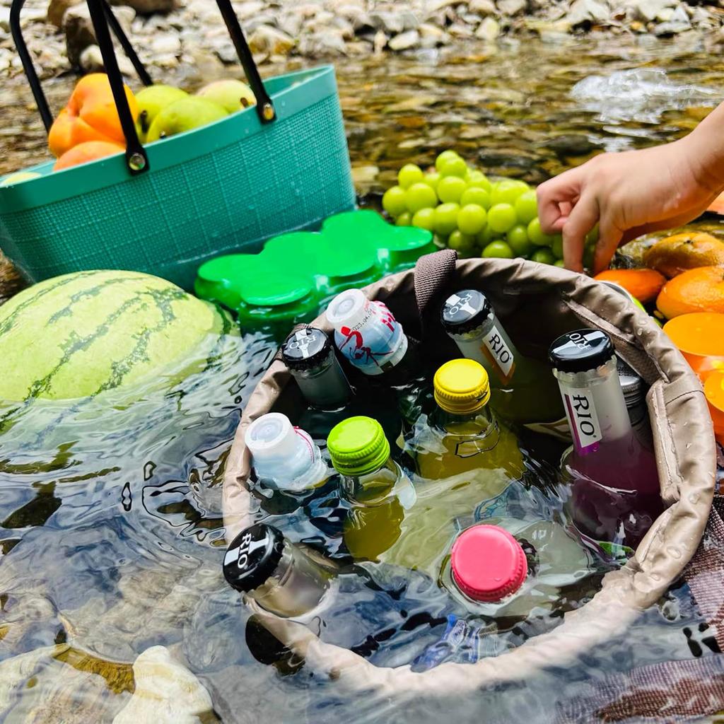 Azarxis Foldable Fishing Bucket, Round, Large Capacity (10L20L), Ideal for Cleaning, Laundry, Outdoor Activities, Car Washing, Travel, and Car Use.