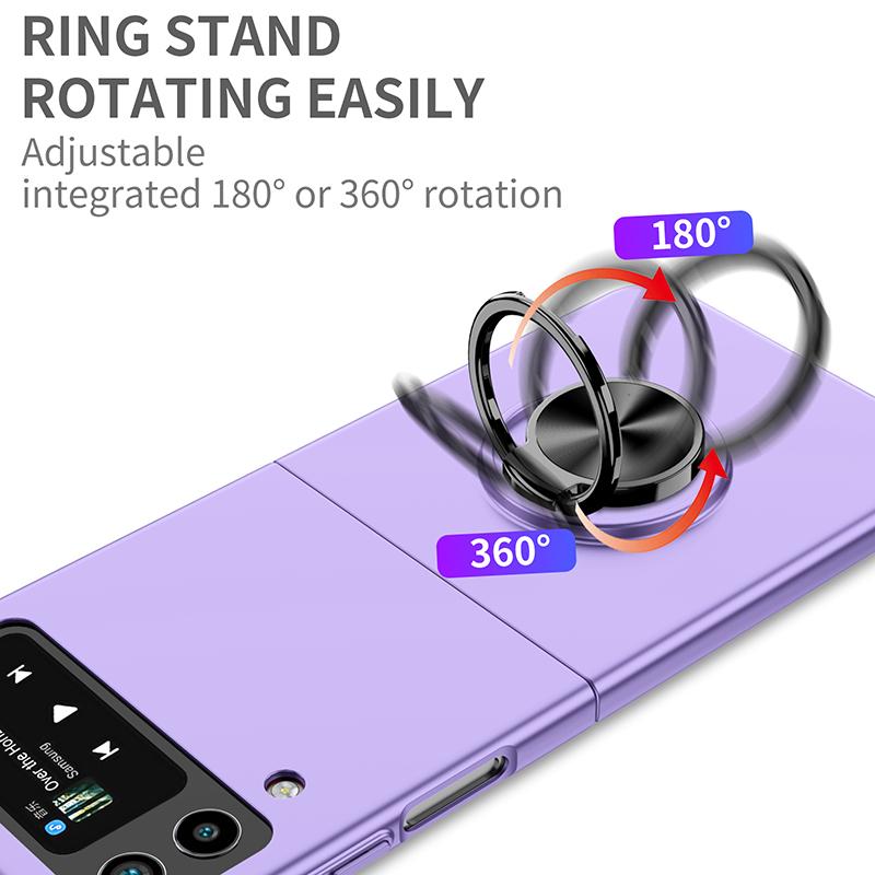 For Galaxy Z Flip 3 4 Case Shockproof Armor Magnet Ring Kickstand Bracket Back Cover Case For Samsung Galaxy Z Flip 1 2 5g Cases