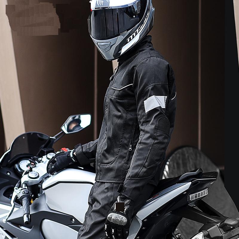 Мотоциклетный костюм с сетчатой вентиляцией и воздухопроницаемостью, CE уровень 2, защита от падений, мотоциклетная гоночная экипировка для мотоциклистов для мужчин