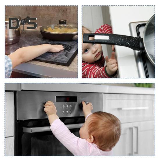 Gas Stove Knob Locks Child Safety Covers Heat Resistant Baby Pet Proof Oven Locks Easy Install Prevent Accidental Touch Stove Control Knob Guard