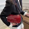 Женская лакированная сумочка Универсальная модная сумка через плечо Повседневная сумка для commuting Сумка для девушки Бренд Дизайнерская Маленькая сумочка на молнии
