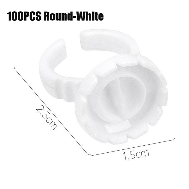 50/100Pcs Disposable Eyelash Glue Fan Cup Tattoo Pigment Eyelash Extension Tools Lash Supplies