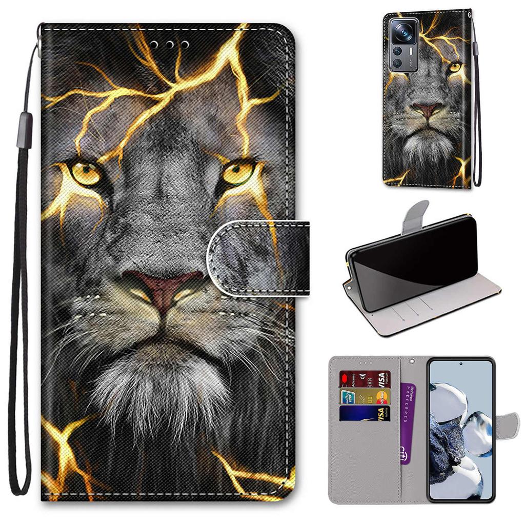 Fashion 3D Painted Pattern Phone Cover Lanyard Flip Leather Case For Xiaomi Poco Redmi Google Pixel