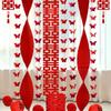 Festive Chinese Wedding Hanging Flags Traditional Door Curtain Hanging Decor  Living Room