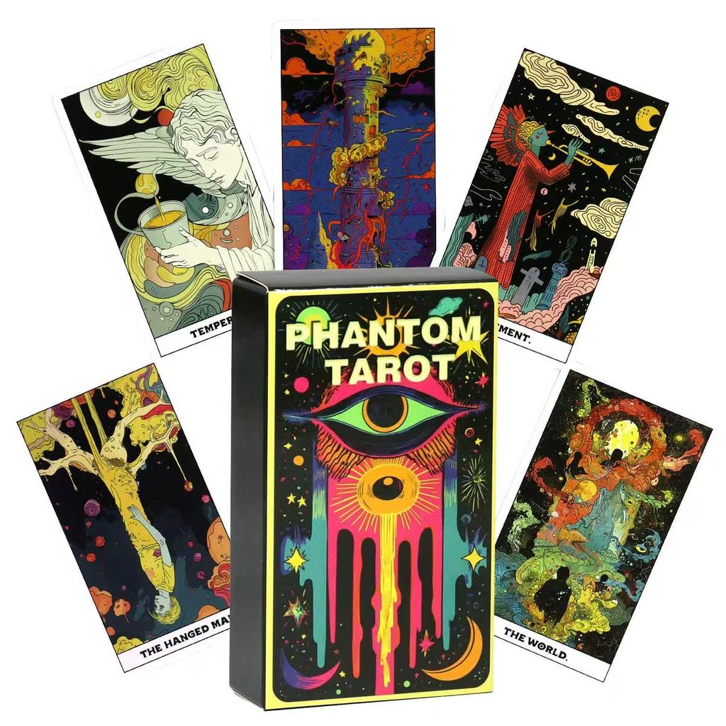 Phantom Tarot Deck 78 Colorful Tarot Cards Based On Rider Waite System 10.3*6cm