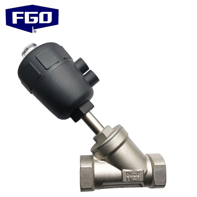 FGO 316L Stainless Steel Pneumatic Angle Seat Valve