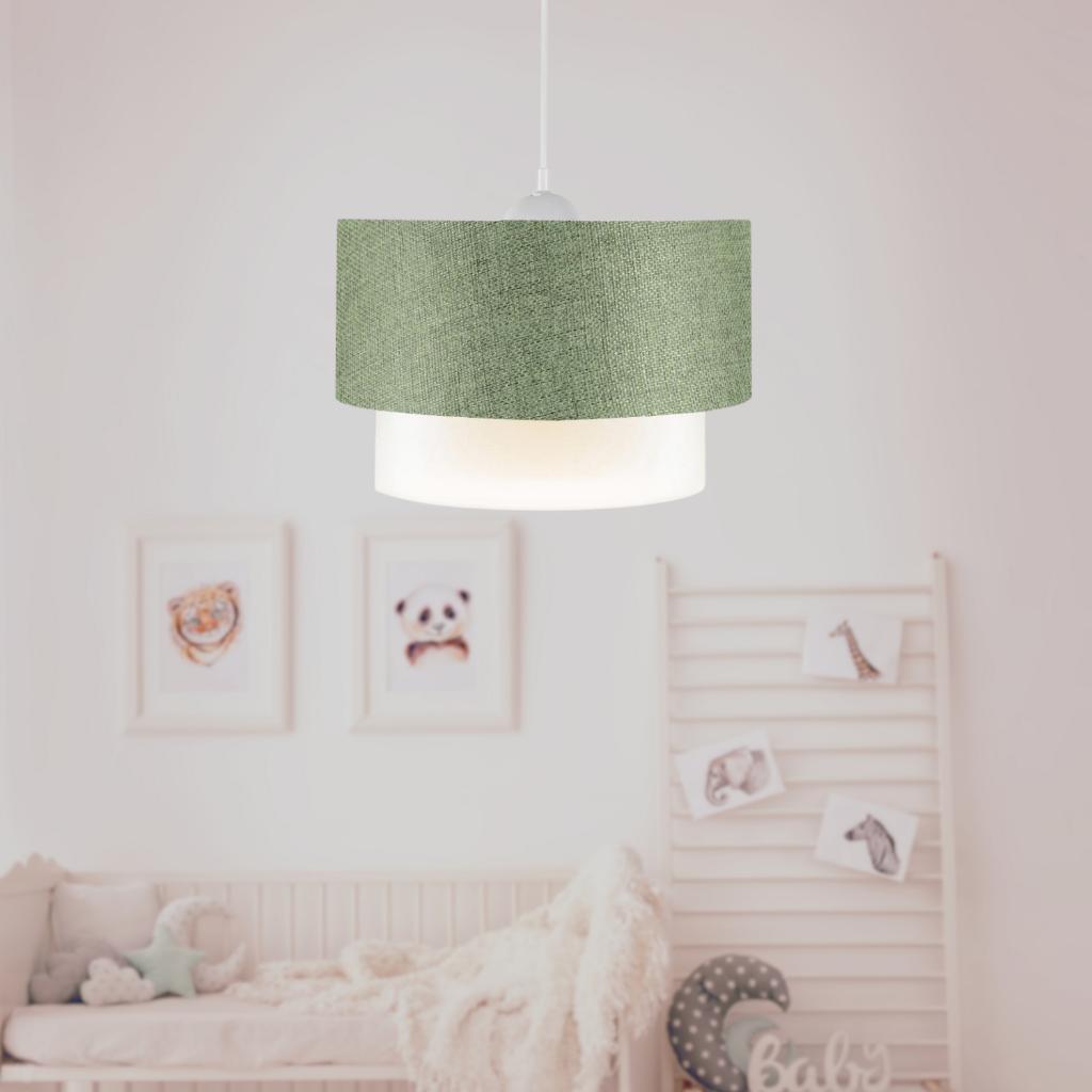 Cake Single Pendant Lamp Khaki Fabric Living Room Bedroom Young Room Chandelier