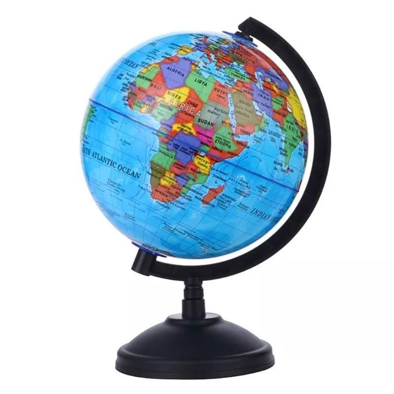 Vibrant Blue Pvc Globe 14.16cm High Definition Earth Model For Classroom Learning In English And Chinese