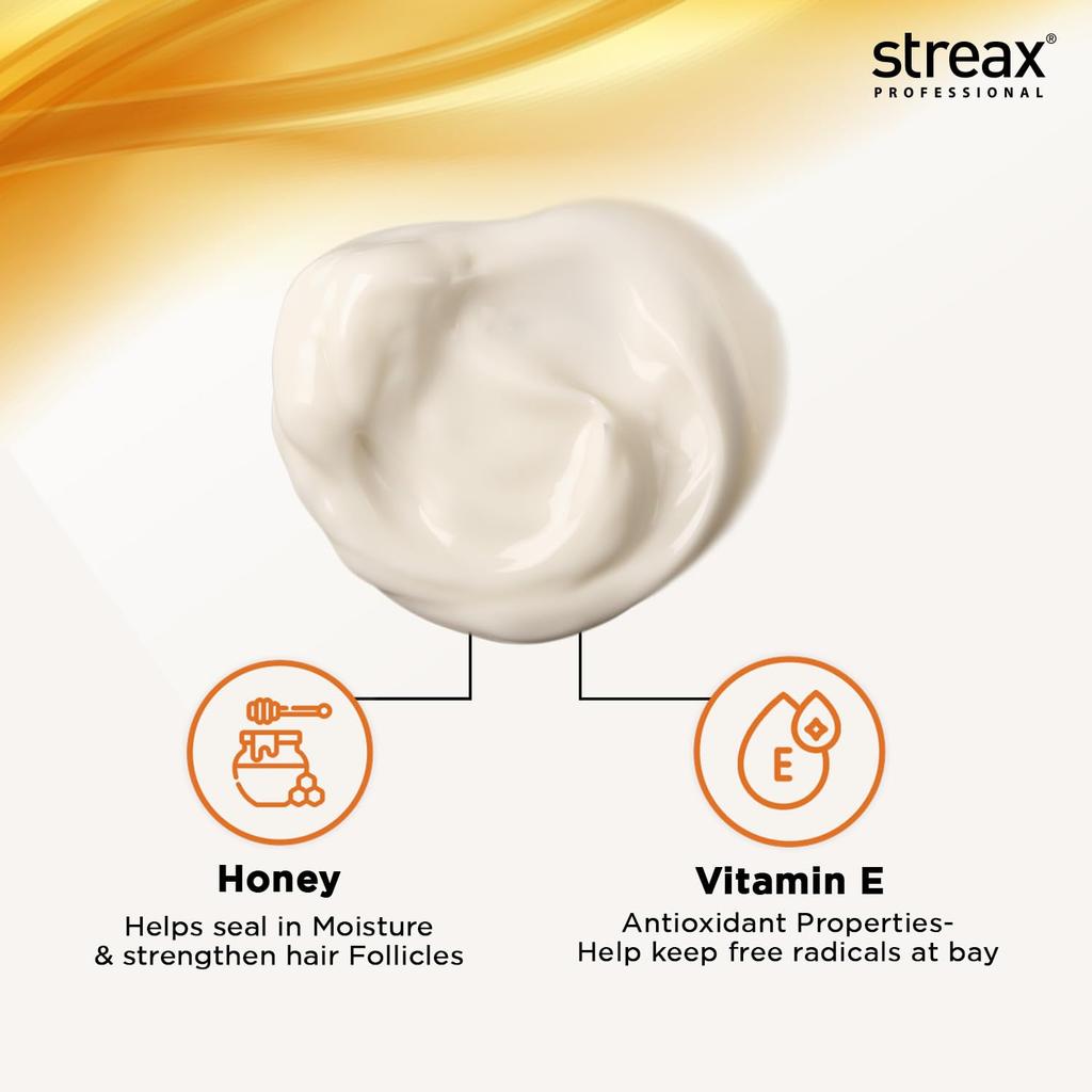 Streax Профессиональная питательная спа-маска для волос для женщин для нормальных и сухих волос 200 г Мягкость Гладкость Блеск