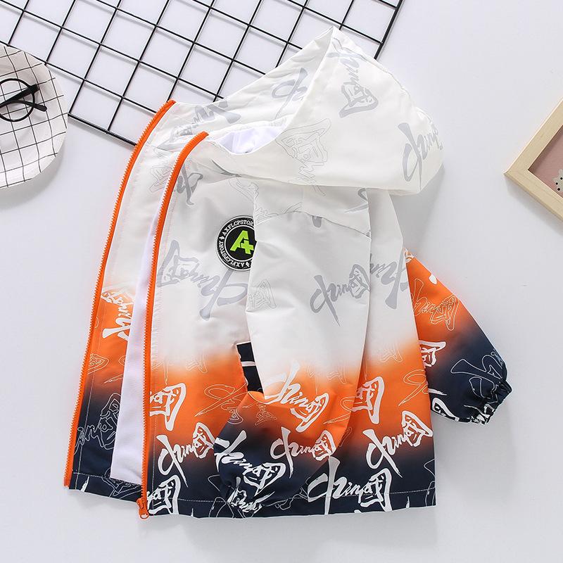 Boys Autumn Long Sleeve Hooded Jacket For Big Kids