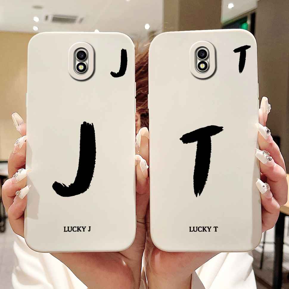 Чехол для Samsung Galaxy J3 2017 SM-J330FN Милый Принт Счастливая Буква A-Z Мягкий Силиконовый Чехол для Samsung J3 J5 J7 2017 Корпус Телефона