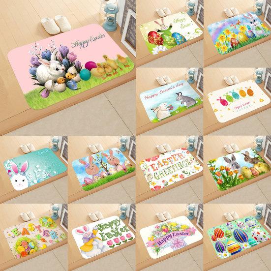 Напольный коврик, противоскользящий, нескользящий, удобный дверной коврик с пасхальным кроликом