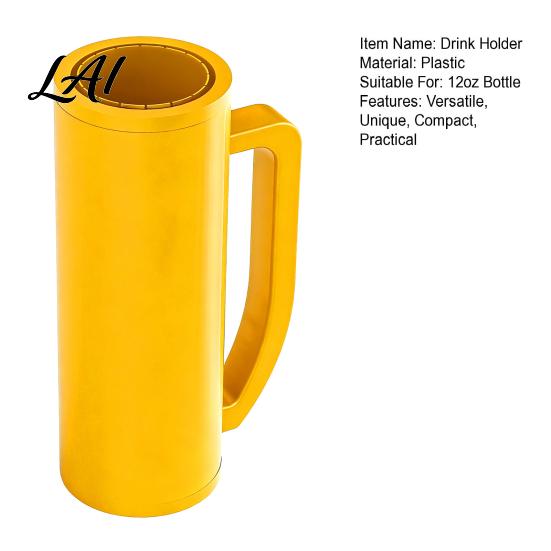 Camping Drink Holder Tactical Double Can Cooler with Bottle Opener 12oz Insulated Beverage Outdoor Beer for Soda Portable Carrier Hiking BBQ