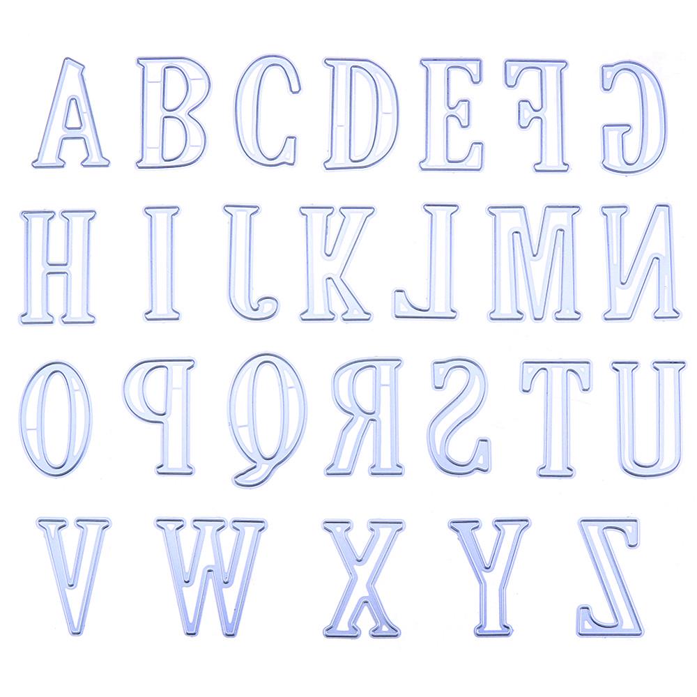 5 см большие буквы алфавита трафареты металлические для DIY скрапбукинга