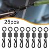 25Pcs 8# Durable Portable Q-shaped Quick Change Swivels Tackles for Carp Fishing