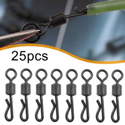 Спортивные аксессуары MUQZI, 25 шт., 8 #, прочные портативные Q-образные быстросменные вертлюги, снасти для ловли карпа
