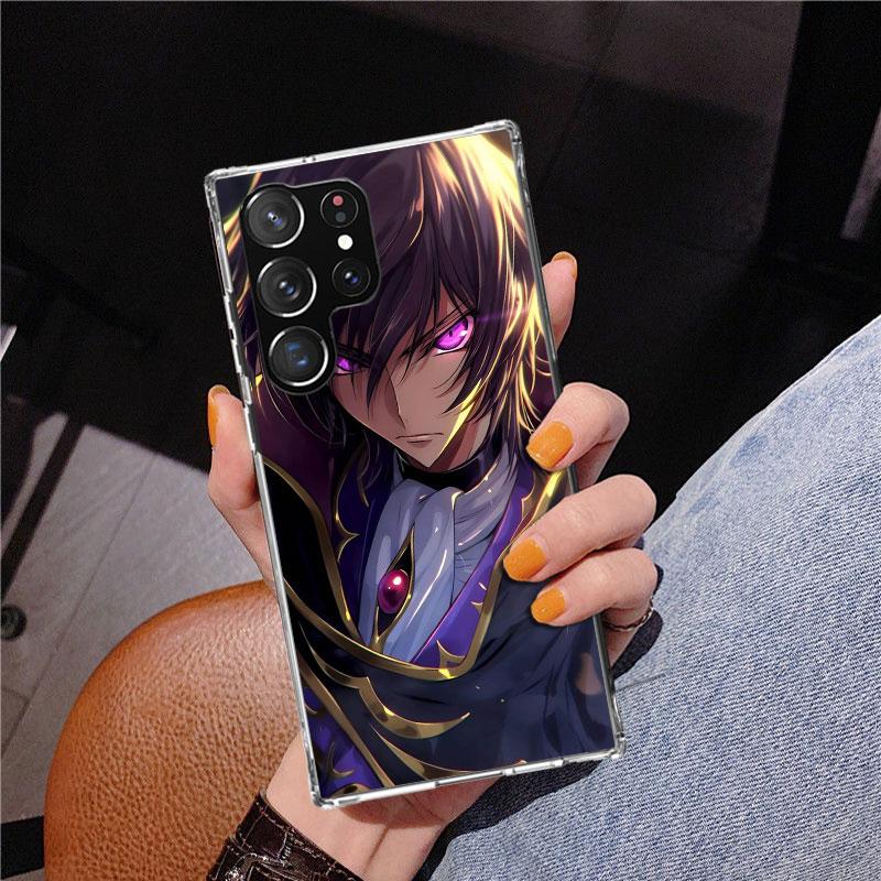 Чехол для телефона с аниме Code Geass для Samsung Galaxy S24 S25 Edge S26 Ultra S23 S22 S21 Plus S20 FE + Персонализированный чехол с принтом Galaxy