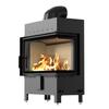 Steel Fireplace KRATKI LUCY Right 14 kW Ø 200 Self Closing Door