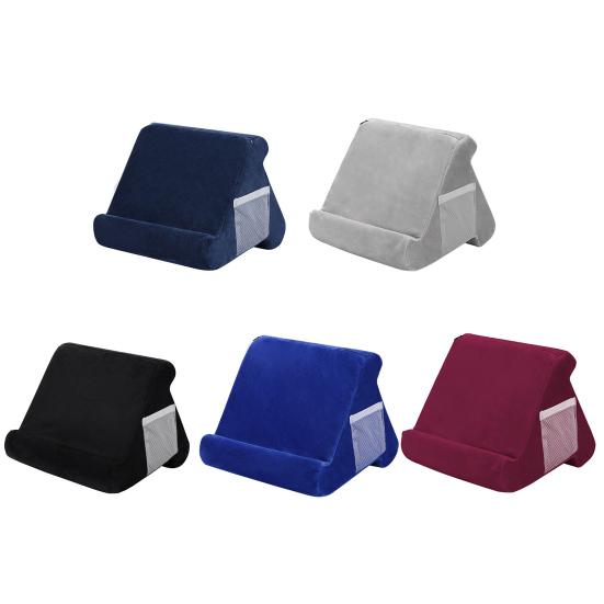 Подушка-держатель для планшета с боковым сетчатым карманом, переносной дорожный офисный стол, кровать, многоугольная подушка для планшета, мягкая подставка для мобильного телефона