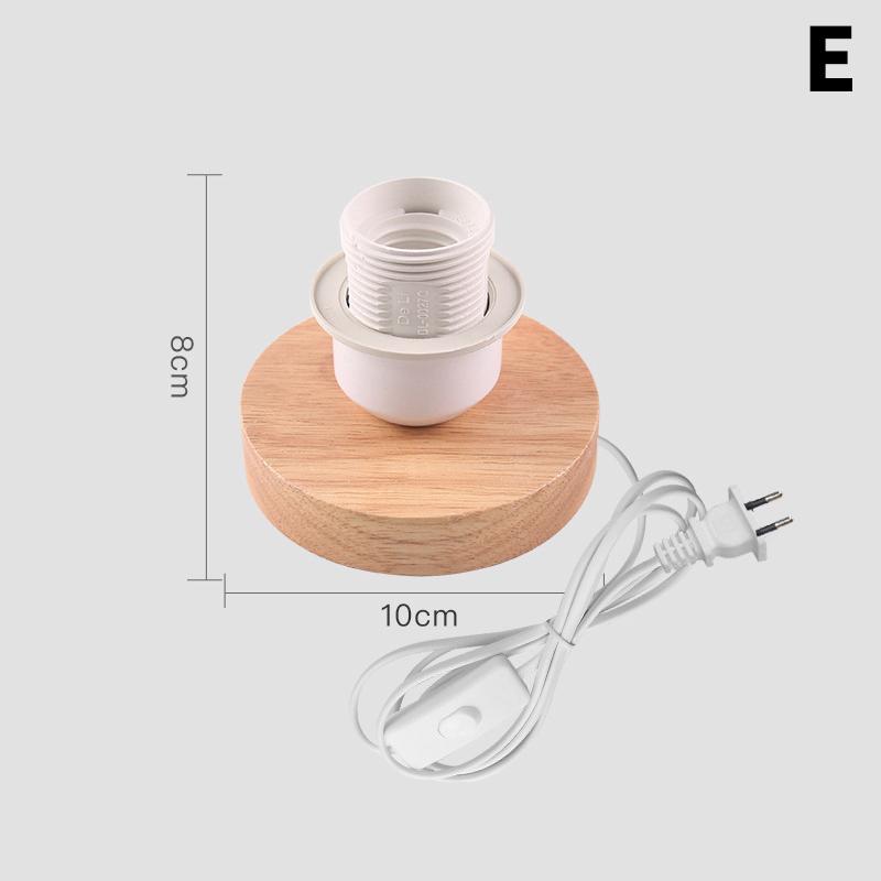 Настольная лампа из дерева в стиле ретро E27, винтажная настольная лампа с основанием из дерева, настольная лампа 220 В, декоративная ночник-лампа