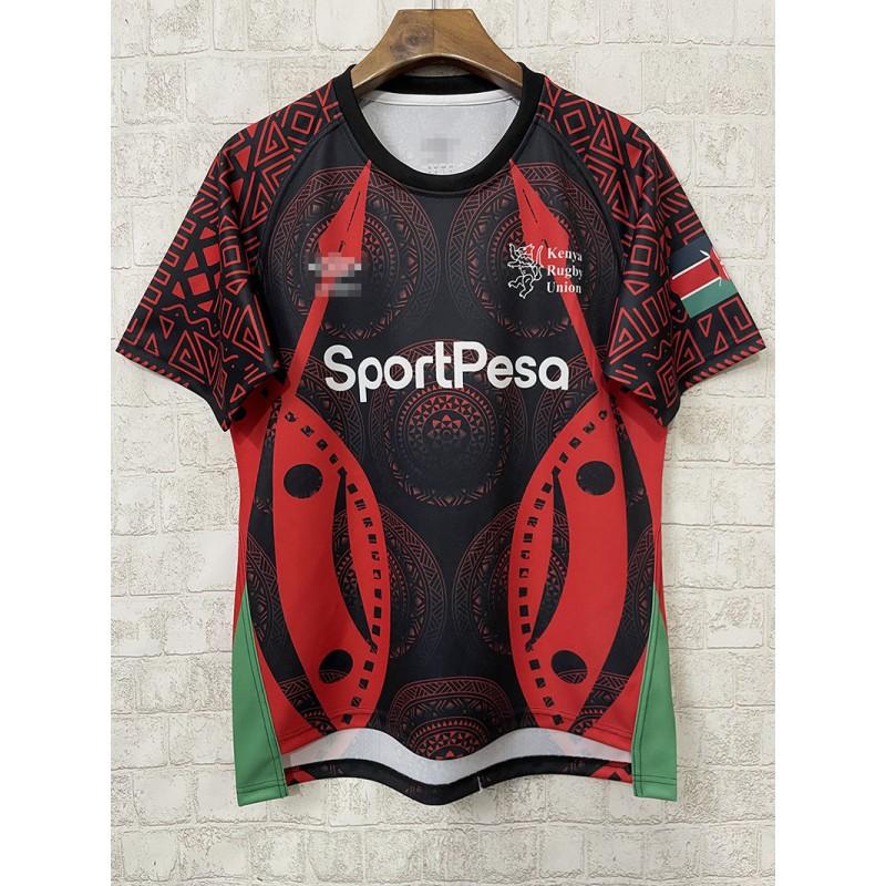 Kenya Rugby Short Sleeve T-Shirt Sports Jersey Men Women Training Workout