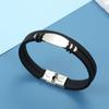 Очаровательные ювелирные изделия из нержавеющей стали, кожаный гладкий браслет для мужчин