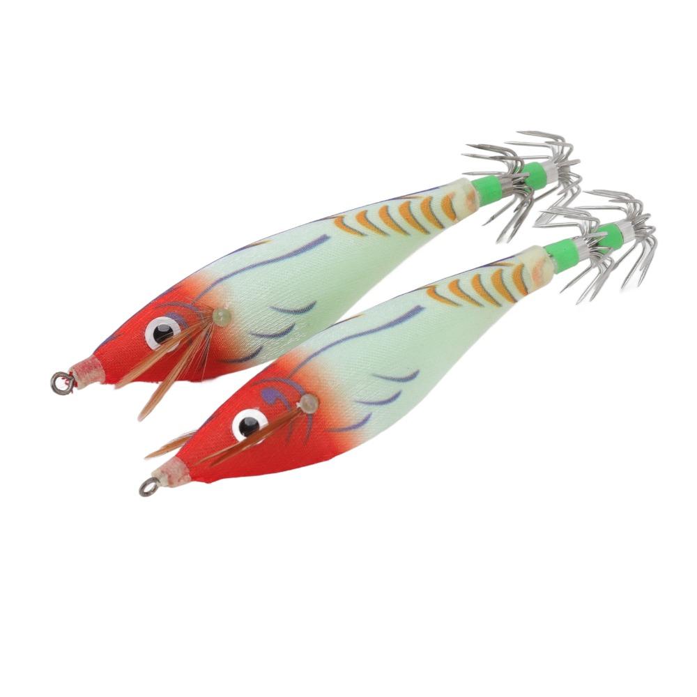 14PCS Luminous Squid Jig 8cm Length Fishing Bait Durable Squid Hook Lure Freshwater Fishing