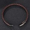 Mens Bracelets Leather Bracelets With Stainless Steel Button Clasps Cuff Bangles For Male Female Bracelets