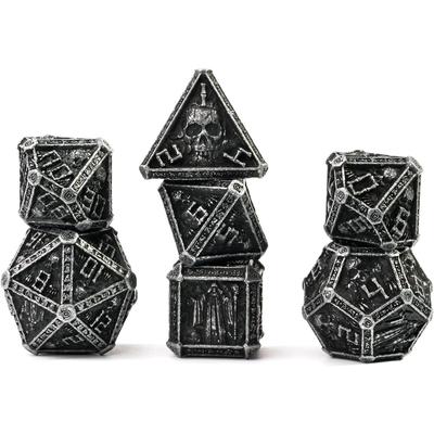 Набор игральных костей Mystery Skull Metal DND для Dungeons and Dragons, уникальные аксессуары для ролевых игр Magic RPG, подарки