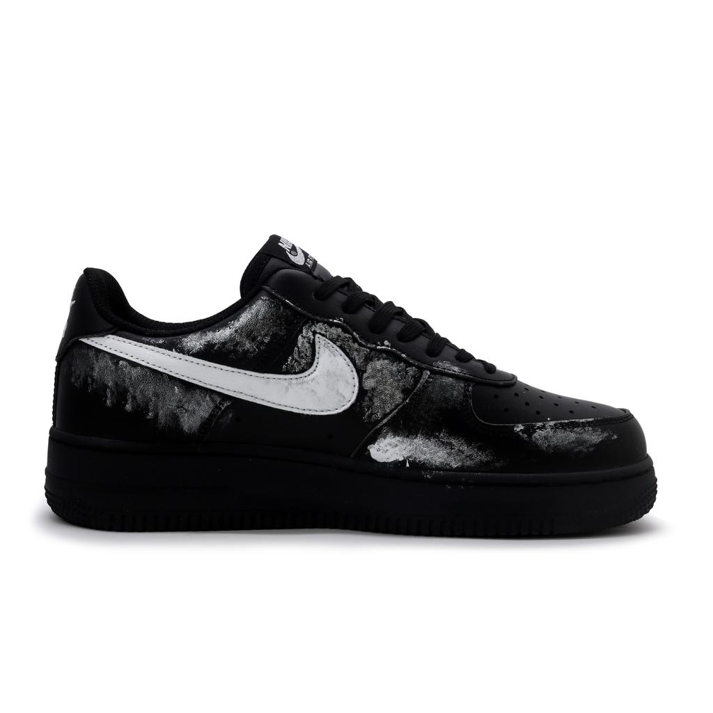 Nike Air Force 1 Night Legend Black Pu Low top Skateboard Shoes Unisex Absolute Black FZ0627-010(Team1925-)