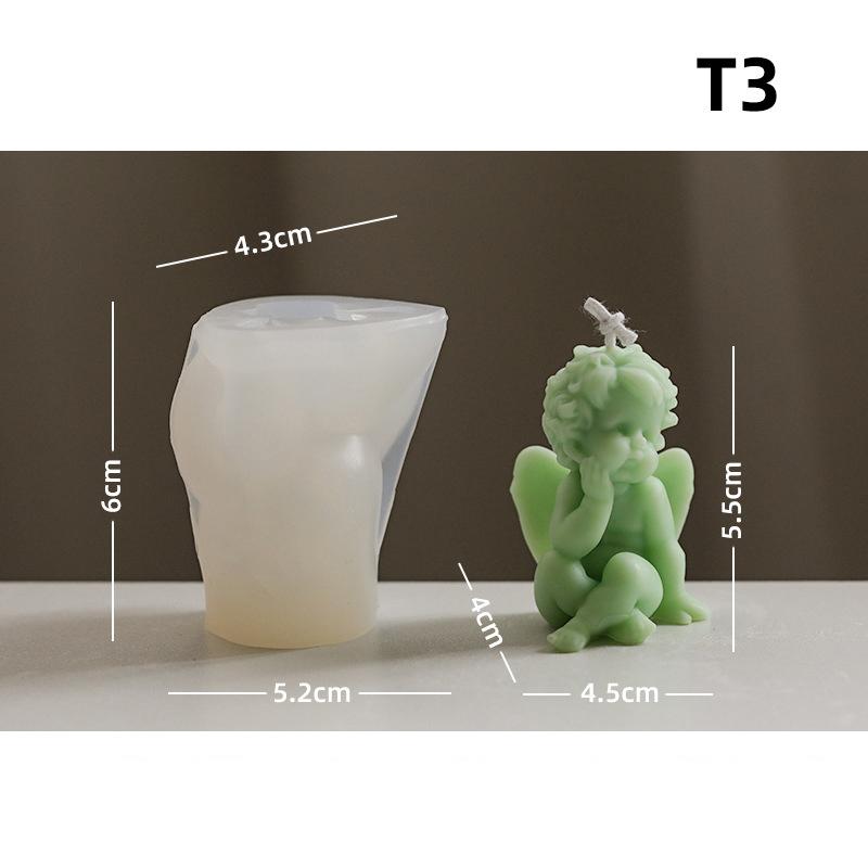1шт помадка торт 3D ангел силиконовая форма глина принадлежности мыло смола форма шоколад ароматизированная свеча своими руками AVE