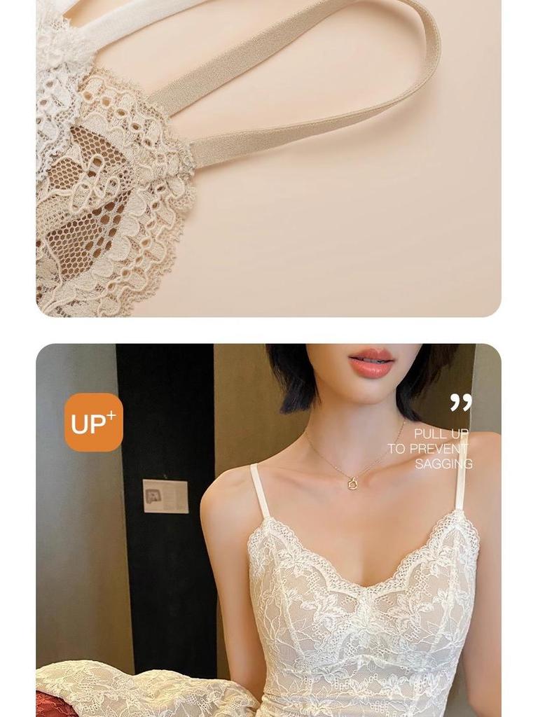 Женский кружевной топ-майка на флисовой подкладке - Теплый утепленный слой для осени/зимы