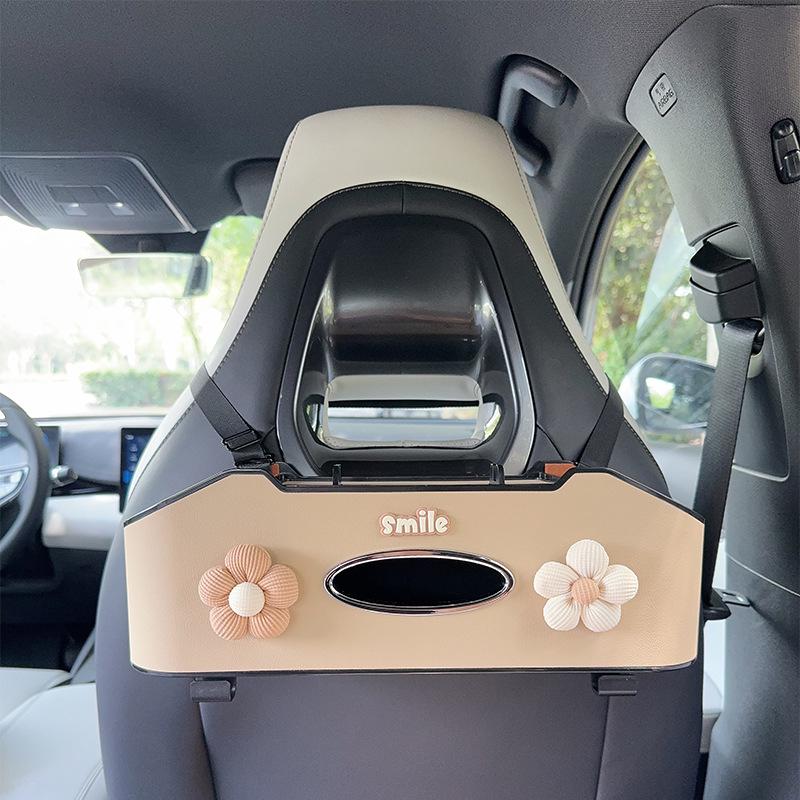 Органайзер на спинку сиденья автомобиля с держателем для салфеток и подстаканником - Многофункциональный органайзер