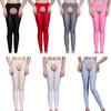 Womens Fashion Pants Shiny Metallic Hollow Out Stretchy Tights Pants Leggings Sexy Lingerie