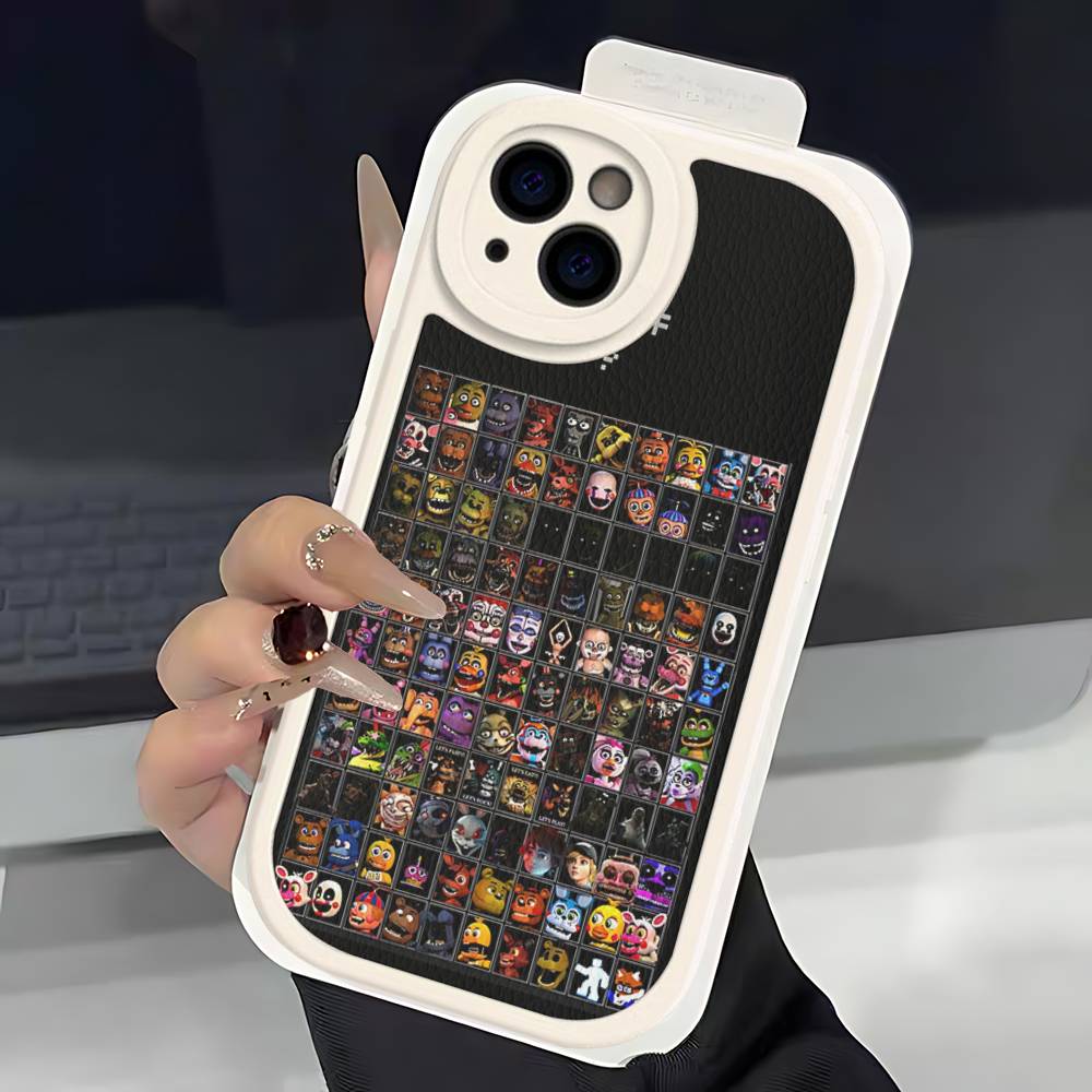 Игровой чехол F-Five N-Nights At F-FreddyS для телефона iPhone 16 15 14 13 12 11 Pro Max Plus Кожаный мягкий чехол