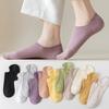 Женские носки Ультратонкие женские носки цвета зефира Нескользящие однотонные носки-лодочки на мелком однотонном каблуке