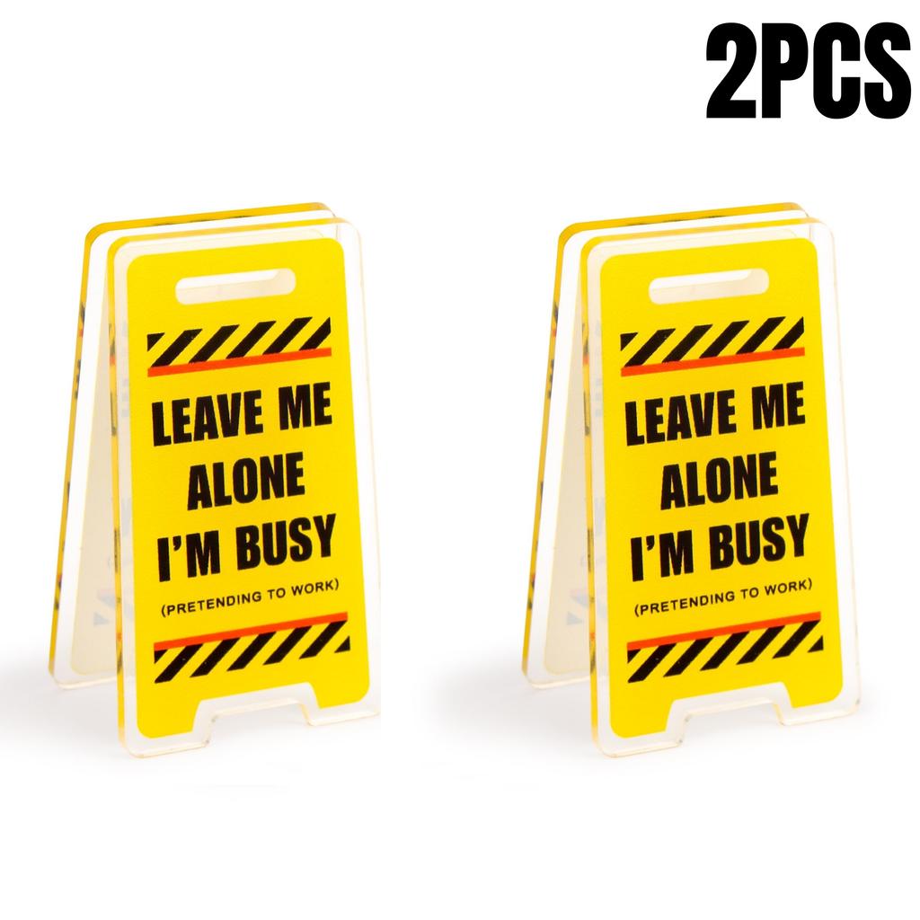 Акриловая настольная табличка «Оставьте меня в покое, я занят» Юмористическая предупреждающая табличка на офисный стол Подарок унисекс для коллег Универсальный декор комнаты