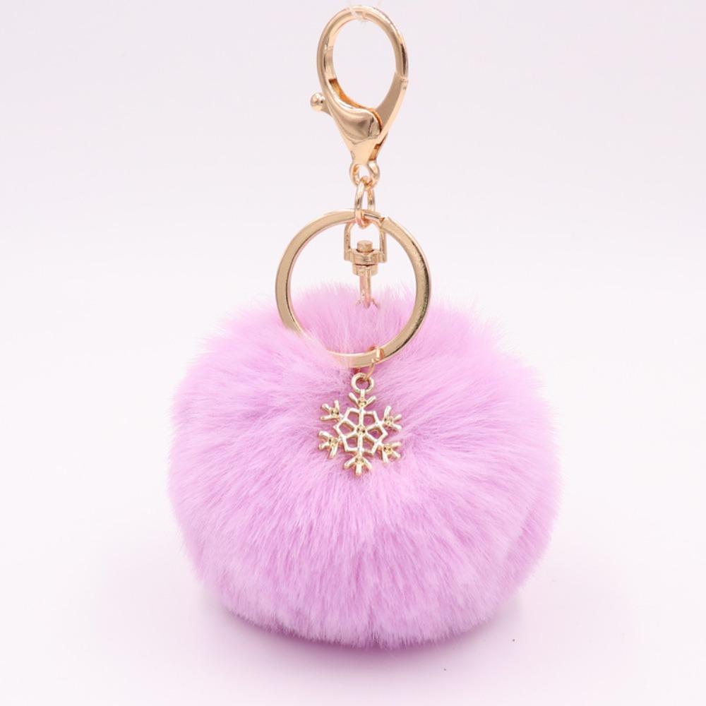 Bag Charm Pompom Pendant Fluffy Plush Ball Keyring Fashion Fur Ball Key Chain Women Girls