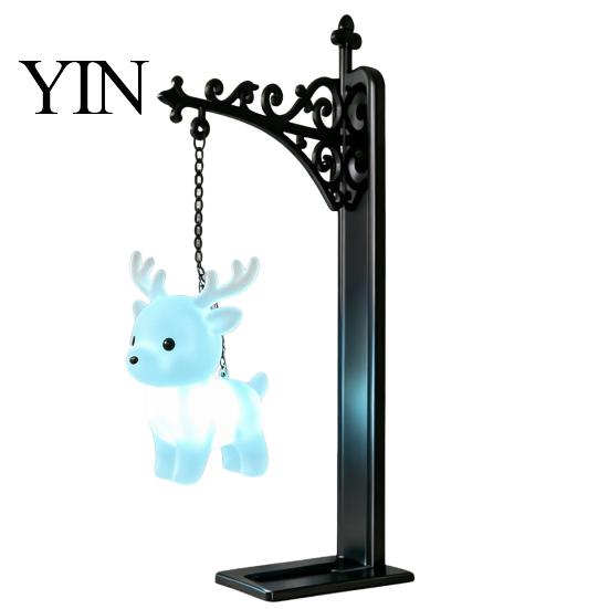 Room Decoration for Bedroom Metal Magic Owl Hanging Bookend Lamp, Resin Animal LED Night Light, Whimsical Gift Children Deer Bird Decor Light